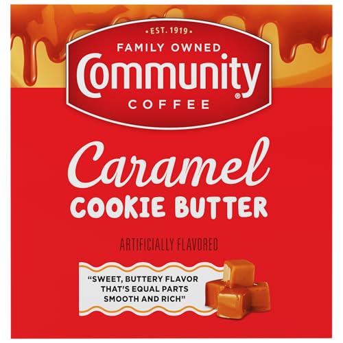 Image of Community Coffee Caramel Cookie Butter Flavored 10 Count, Medium Roast, Keurig K-Cup Coffee Pods, 10 Count (Pack of 1)