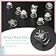 Surplex 72 Stück Curlies Spiralen Haarspiralen Haarspinnen, Perlen Strass Haarschmuck Braut Blumen Kristall Haarspinnen Haarklammer Kopfschmuck Hochzeit Zubehör Haarclips Silber Frauen Damen