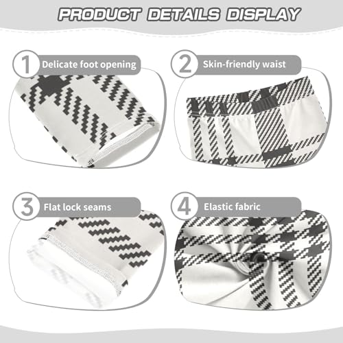 GuoChe Black White Plaid Kids Girls Shorts Cotton Cartwheel Shorts Lounge Pants for Dance Party3