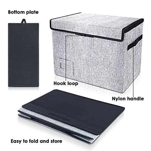 Image of Leffis Comic Book Storage, Box 15.5 inch X 7.5 inch X 11.3 inch, Collapsible Comic Short Box with Lids Holds 150 Comics Heavy Duty Comic Book Bin Container (1 pack, grey)