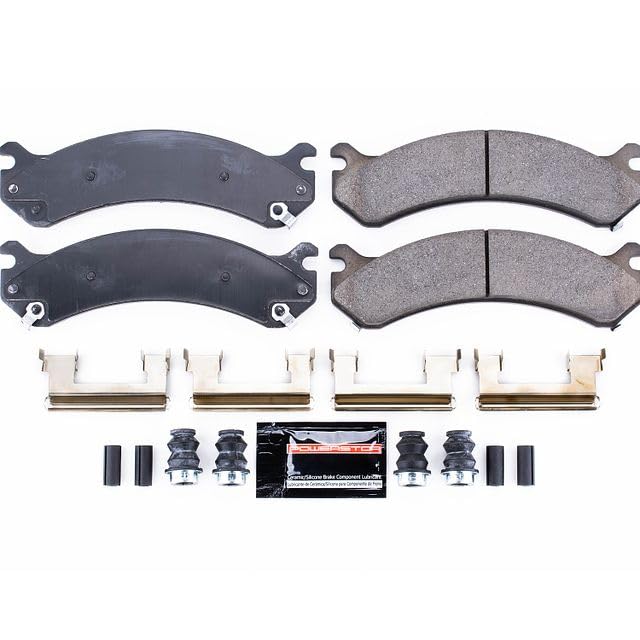 Image of PowerStop Front Brake Pads for Cadillac DeVille 2000-05 |DTS 2006-11 |Chevrolet Avalanche 2500 2002-06 |Express 2500 2003-20 - Z23 Carbon-Fiber Ceramic Brake Pads with Installation Hardware, Z23-784