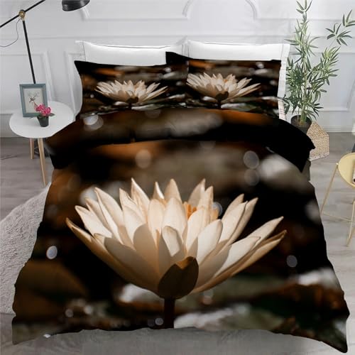 Housse de couette 240 x 260 microfibre parure de lit 3 pièces