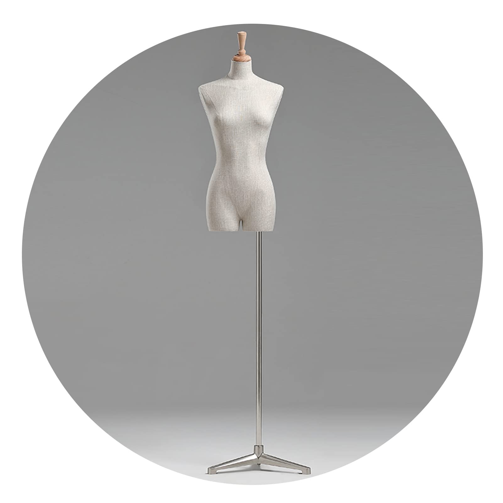 Weiblicher Mannequin-Torso-Körper, Dummy-Modell mit Metallstativ, Schneider-Kleiderform für die Schaufensterauslage im Bekleidungsgeschäft, 3 Farben (Farbe: Gold)
