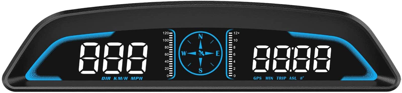 Car Head Up Display HUD GPS Speedometer Car Digital Clock, GPS Compass with Over Speed Alarm Fatigue Driving Reminder, Time Altitude Speed Meter Universal for All Vehicles