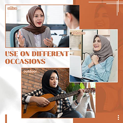 4 Pcs Women Chiffon Scarves 4 Pcs Hijab Caps Long Shawl Soft Wrap Scarves Islamic Muslim Underscarf Turban Caps Sleep Hats4