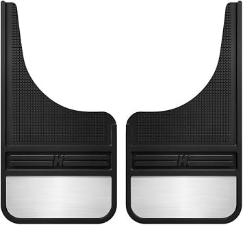 Husky Liners Universal Muddog Mud Flaps | Rubber Front Mud Flaps - 12 w/Weight - Black | 55001