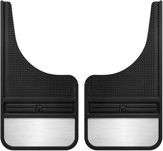 Husky Liners Universal Muddog Mud Flaps | Rubber Front Mud Flaps - 12 w/Weight - Black | 55001