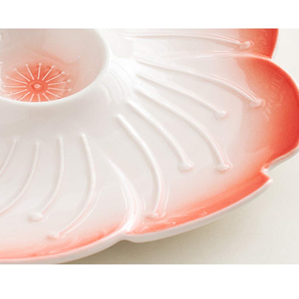 Vorspeisenschalen Keramik-Sakura-Förmige Schale Mit Gewürzschale, Haushaltsschale, Snack-Trennschale, Snackschale, Obstschale (5 Stück), Dip-Geschirr (Farbe: C) (An) (Bn)