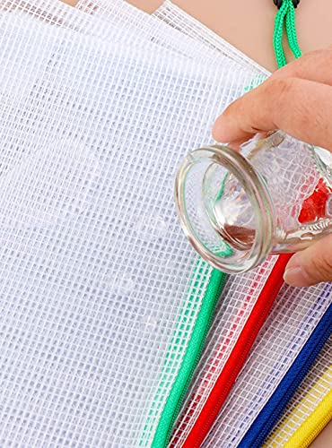 Oaimyy-18 Pcs,3"X 5",Plastic Mesh Zipper Pouch Document Folders Bag Zipper Zip File Folders For Office Supplies, Travel,Organizing Storage (3"X 5" Inch, Multicolor) #TOP4