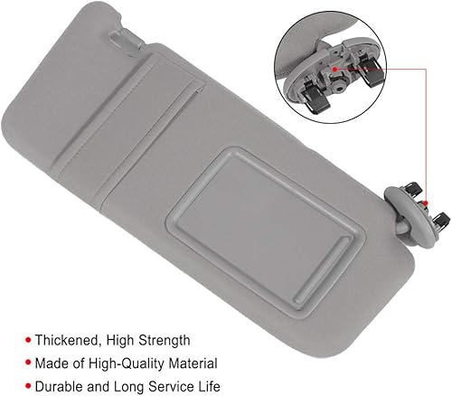 Miniatura 3 de AUTOMUTO Compatible con Toyota 2006-2011 para Camry gris derecho del lado del pasajero del lado del pasajero Asamblea del parabrisas del parasol