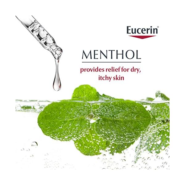 Eucerin Itch Relief Intensive Calming Body Lotion for Dry Itchy Skin, Unscented Lotion with Cooling Menthol and Ceramides, 8.4 Fl Oz Bottle