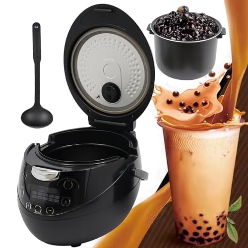 MáQuina AutomáTica Para Hacer Perlas | Cocedor De Perlas Tapioca Comercial 6/8L,Olla Calentadora De Perlas Tapioca 900/1350W | Panel TáCtil Inteligente | Revestimiento Antiadherente,6L900W