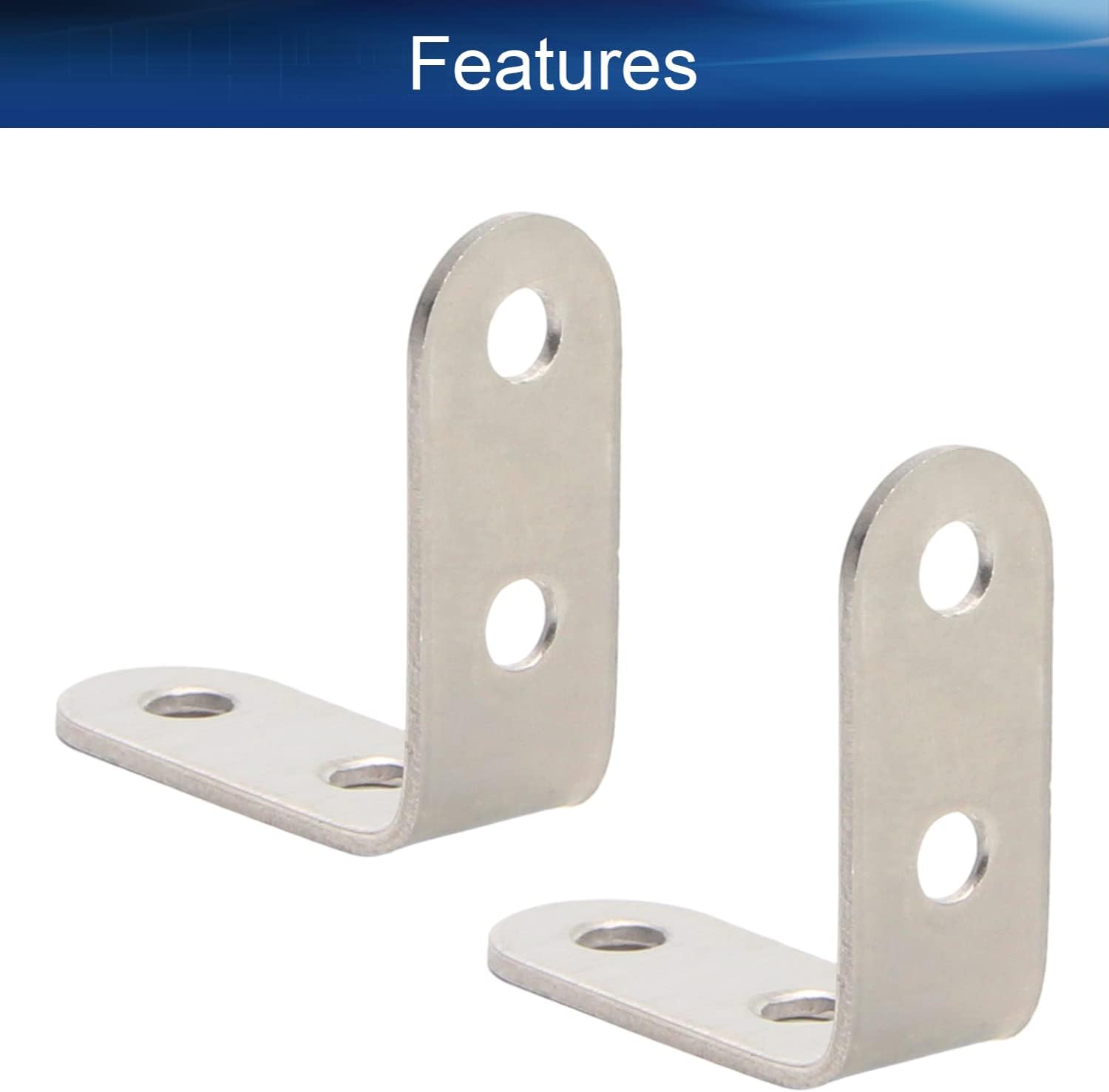 Corner Brace 1.57" x 1.57" x 0.63"(L x W x H) Stainless Steel Wire Drawing Joint L Shape Right Angle Brackets Fastener Silver Tone 12pcs