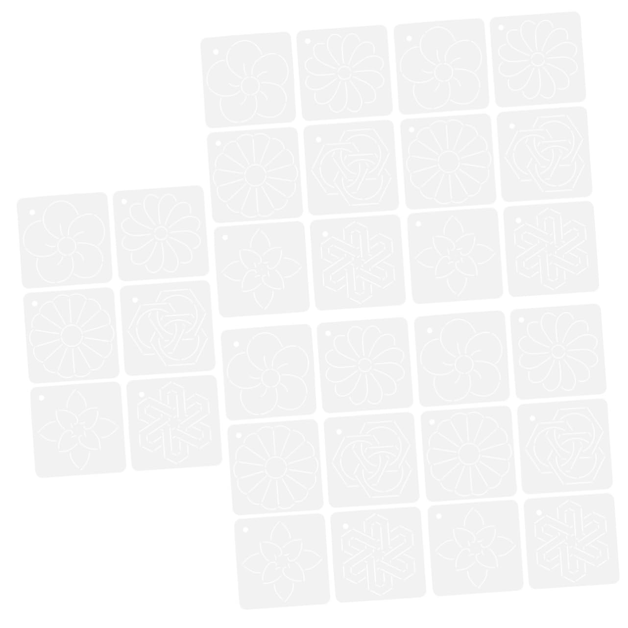 NUOBESTY 30piezas Plantilla De Acolchado Acrílica Plantillas De Costura Para Patchwork y Manualidades Herramientas De Dibujo Para Sin Bordes y Suaves Al Tacto