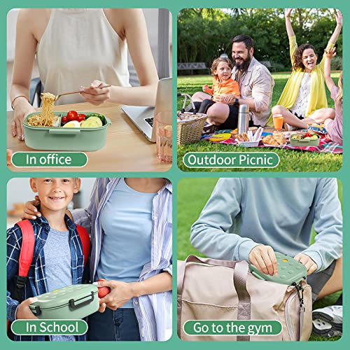 Ninevi lunch box,1000ml Kids Bento Box con 2