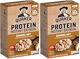 Quaker, Protein Instant Oatmeal, Banana Nut, 12.9 Oz, 6 Count (Pack of 2)