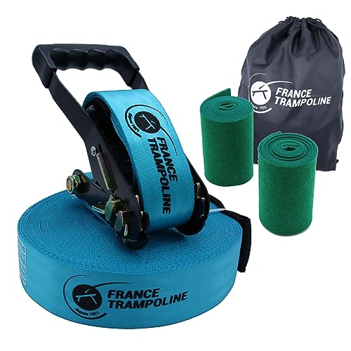 France Trampoline - Slackline 15m avec Cliquet pour Enfant et Adultes...