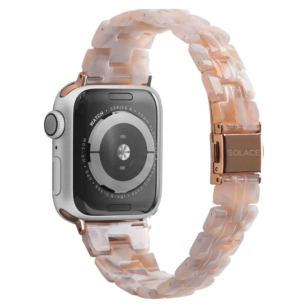 Solace Bands Slim Matte Resin Watch Band - Universal Fit for Apple Watch Bands for Women and Men, iWatch Bands for 38mm 40mm 41mm 42mm 44mm 45mm 49mm