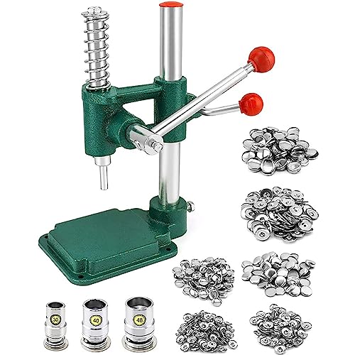 Kit para hacer botones cubiertos de tela con múltiples moldes y suministros, herramienta de manualidades de botones hecha a mano para proyectos de costura creativos
