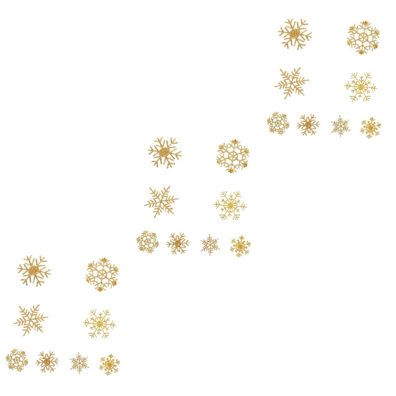 TEHAUX 24pièces Patchs Brodés Forme De Flocon Pour Vêtements Appliques Pour Célébrations De Noël Décoration De Mode Et Personnalisation De Style