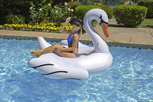 Poolmaster Jumbo Swimming Pool Float Rider, Swan, White Extra Large #TOP3