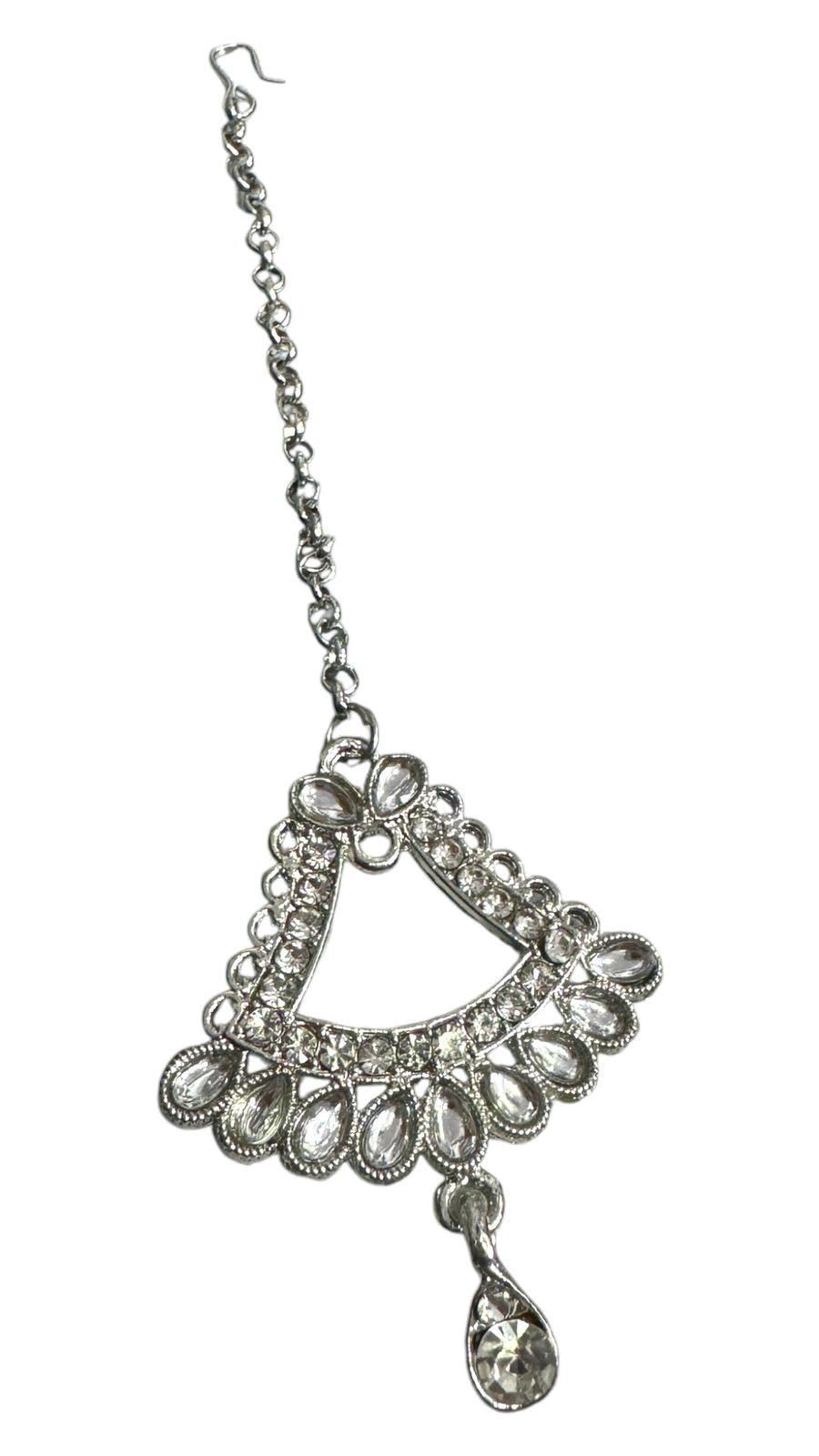 Needs Navratri Ethnic Silver Oxidised Mirror Work Borla/Maang Tikka For Women (B0DHLT8TQC) Amazon Price History, Amazon Price Tracker