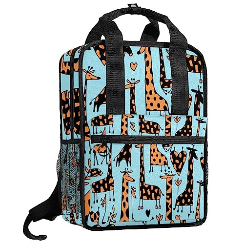 Sac à dos garçons girafe bleue pour la maternelle et les sorties