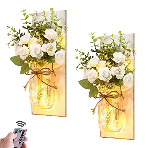 Appliques murales rustiques en Pot Mason, le cadeau idéal pour décoration maison