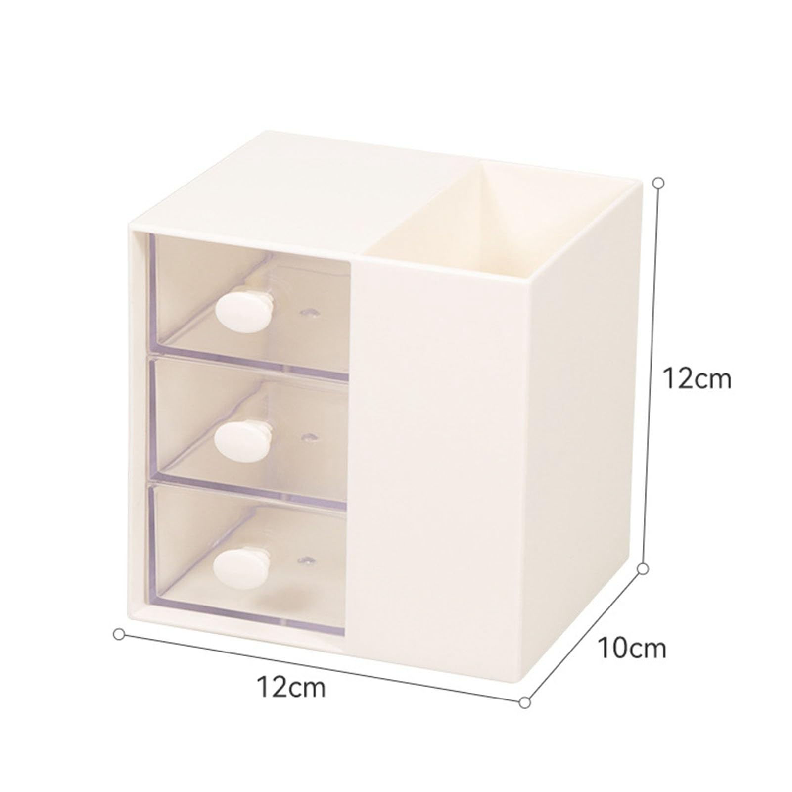Makeup Organizer Massief houten make-up opbergdoos, opbergrek for cosmetica met deuren en laden, stofdicht, elegante vitrinekast, geschikt for badkamer aanrecht, slaapkamer dressoir Opslag van make-up