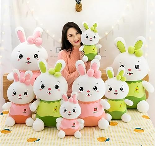 Image of Soft Green Rabbit Bunny with Bow Stuffed Toys Animal Figure Teddy Bear for Girls, Kids, Birthday Gift, Car Hanging, Home Decor - 35 cm