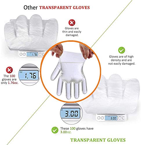 100 Pièces Gants en Plastique PE Gants Jetables Gants – Image 3