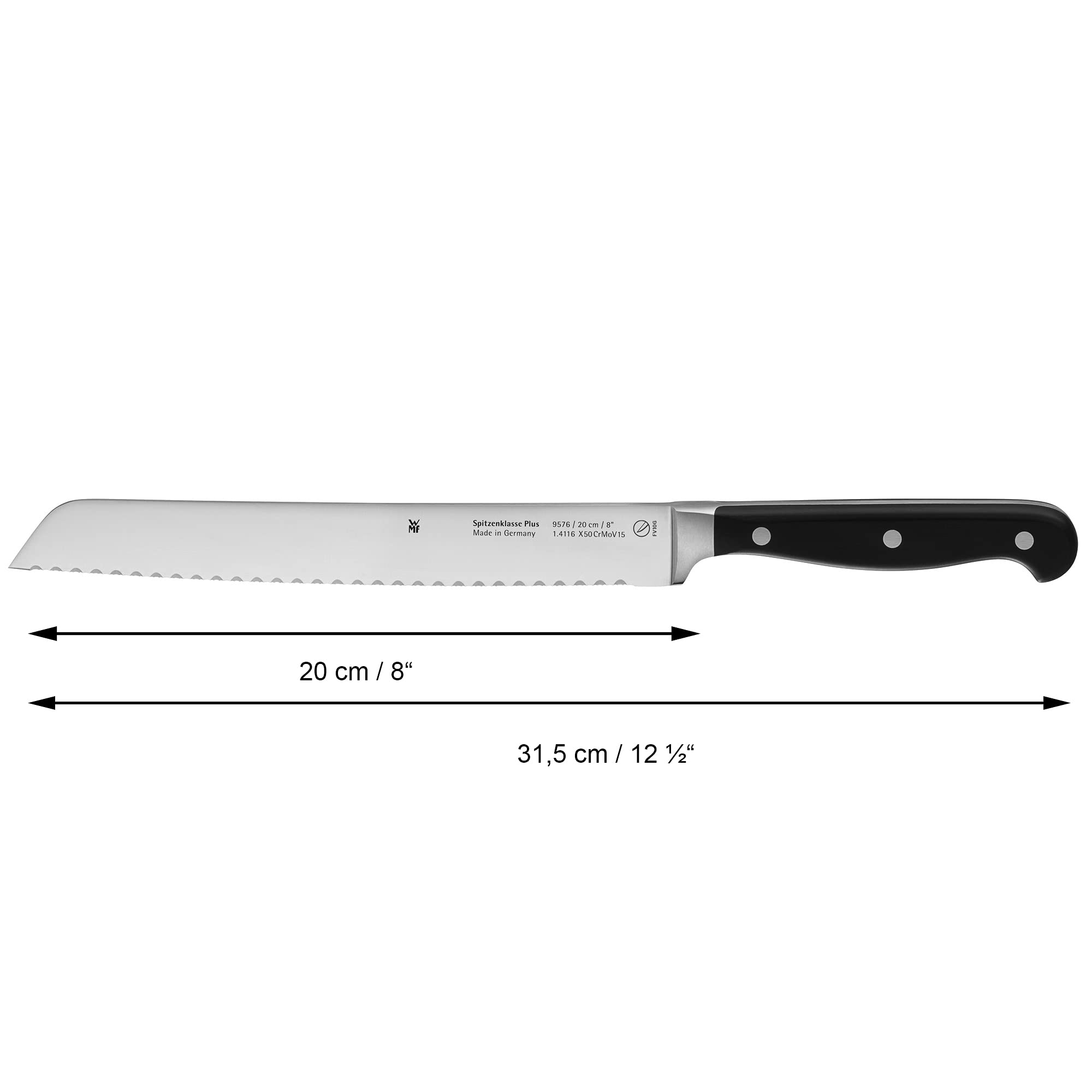 WMF Coltello Set Classe Plus Performance Cut, Acciaio Inox, Nero, Set 5 Pezzi