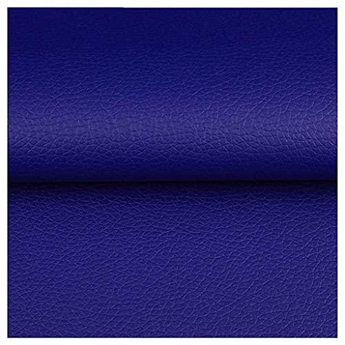Tissu cuir simili pour réparer un canapé griffé, bleu royal souple au mètre 1.4x4m