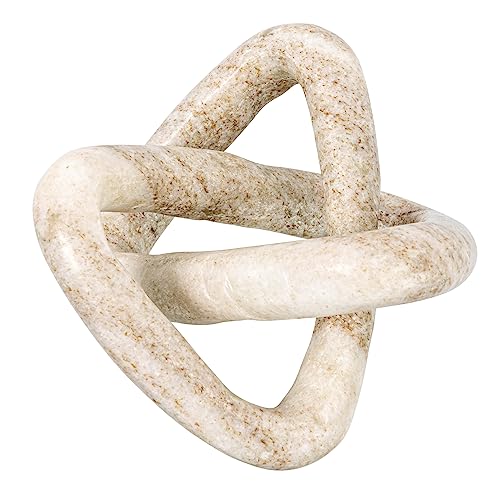 Creative Co-Op Modern Decorative Marble Link Knot, Beige