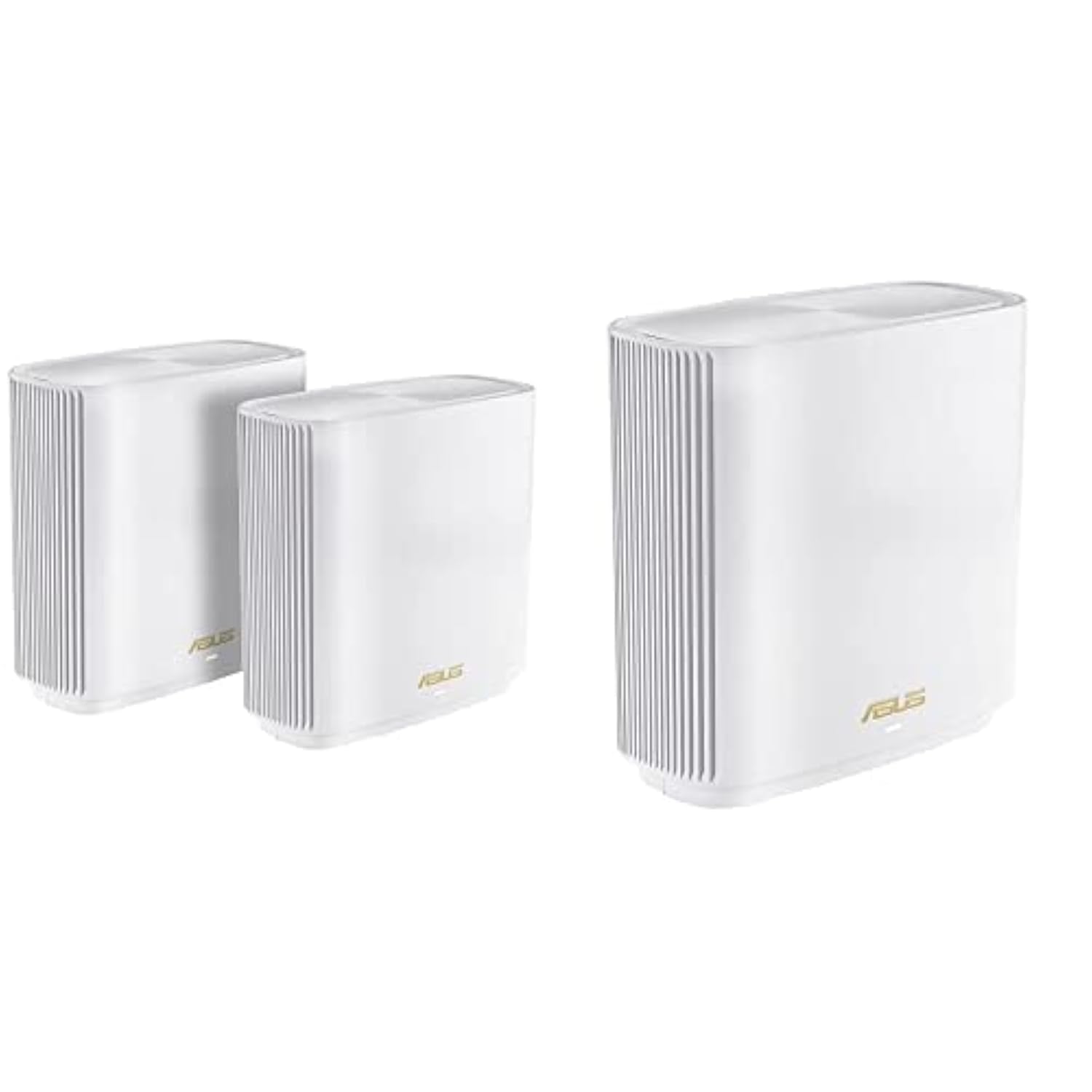ASUS ZenWiFi XT9 3 Pack, Sistema WiFi 6 Mesh Tribanda para Toda la Casa AX7800, Hasta 530 m2, WiFi a 7.8 Gbps, 3 SSID, Seguridad de Red y Controles Parentales, Puerto 2.5G, Color Blanco