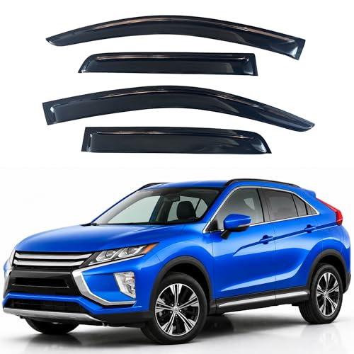 Image of IG Window Visors Fit for 2018-2026 Mitsubishi Eclipse Cross, Out-Channel Rain Guards Vent Wind Deflectors 4PC, Car Accessories for 18-26 Eclipse Cross