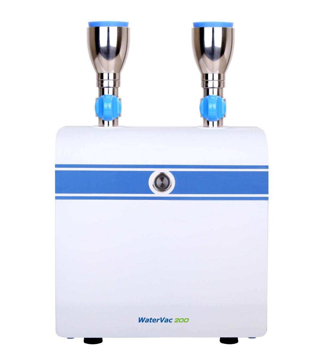 WaterVac 200 MS Vacuum Filtration System with No. 8 Stopper Funnel Adaptor, 4.5 LPM, 313 mbar, 110V, US Plug
