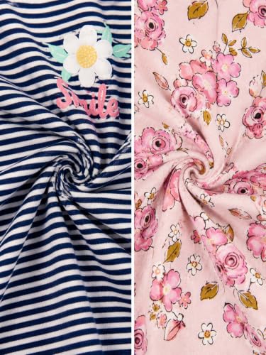Image of TuddyBuddy Baby Girl's Cotton Printed Full Sleeves Sleepsuit /Footed Rompers for Baby Girl