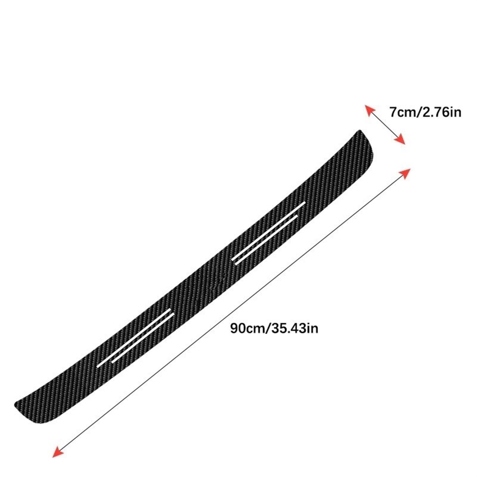 Tira Protectora de Parachoques Adhesivo Protector de Fibra Carbono para el Maletero del Coche, Adhesivo Decorativo para Parachoques Trasero para Peugeot 508