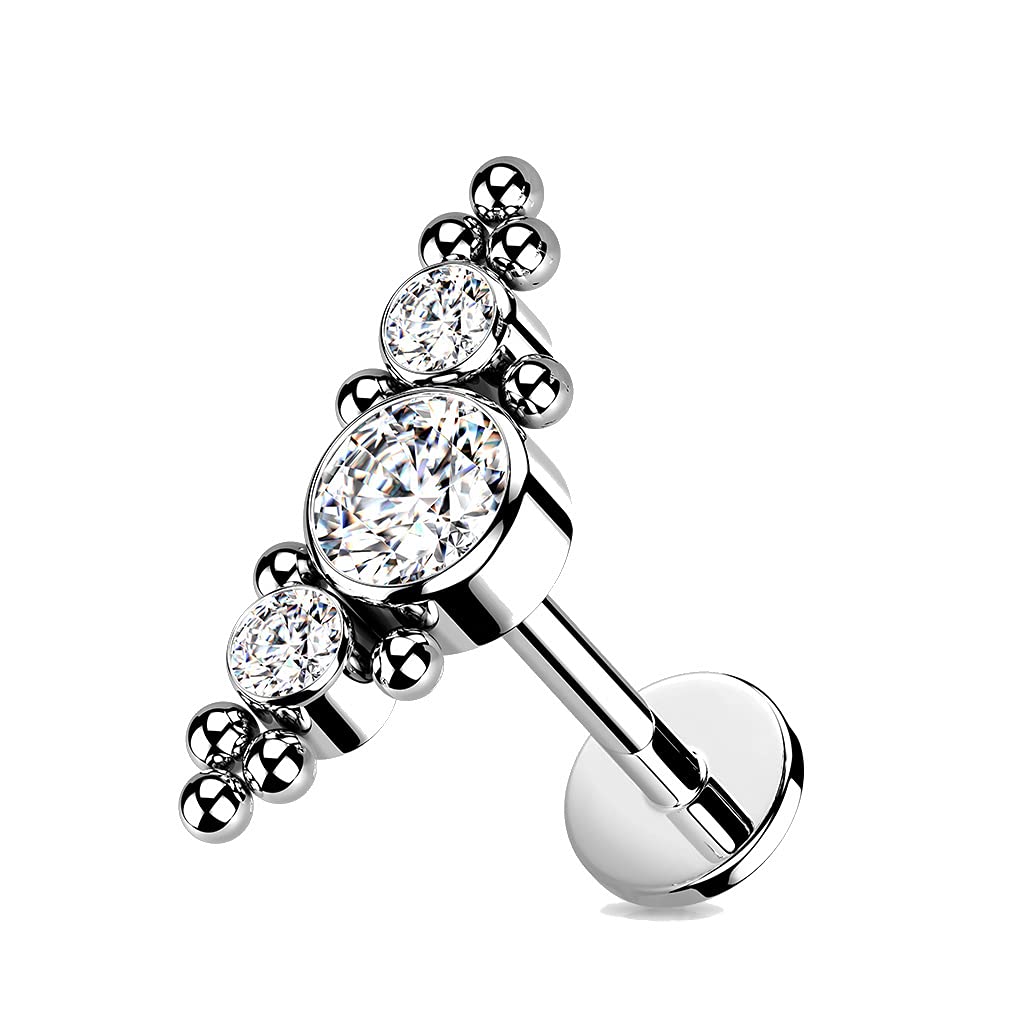 Buy Dynamique Im Grade Titanium Threadless Push in Labret, Flat Back