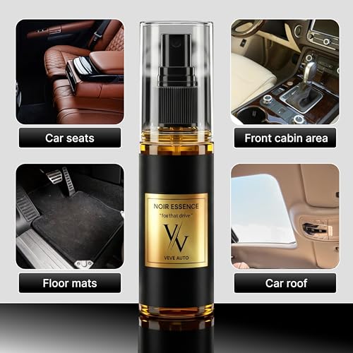 Image of Luxury Black Amber Car Perfume Spray - Long Lasting Car Fragrance (50ml) | Long Lasting Car Fragrance for Premium Vehicles | Best Car Perfume for Luxury Cars | Odor Neutralization Luxury Perfumes