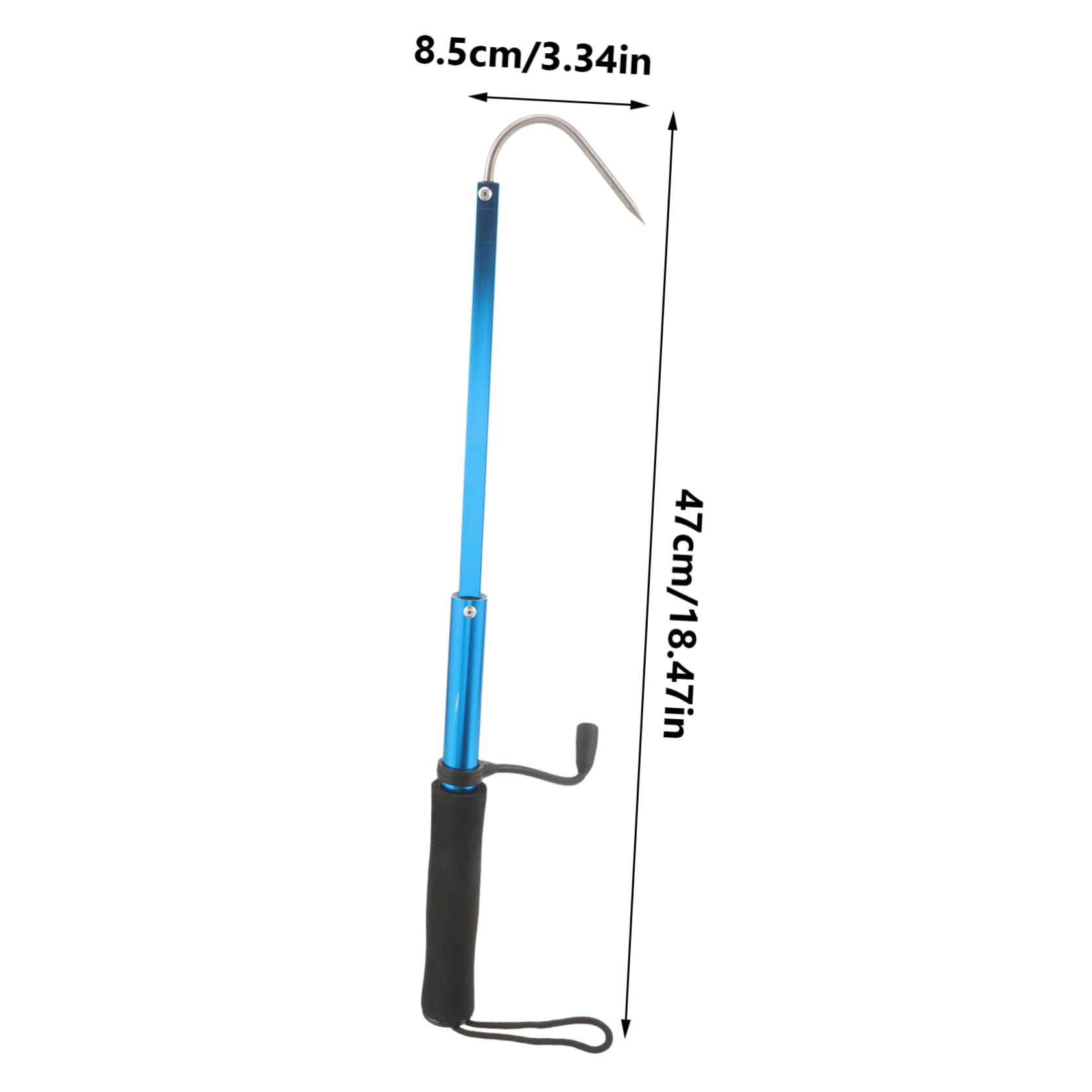 ifundom Telescopic Fishing with Grip Compact and Portable Fishing Tool for Ice Secure Hook for Easy Fish Catching