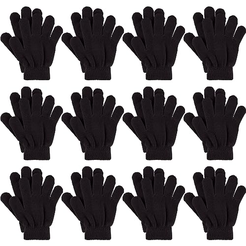 Glooarm 12 Pairs Kids Gloves Winter Toddler Full Finger Knit Gloves Bulk - image 1