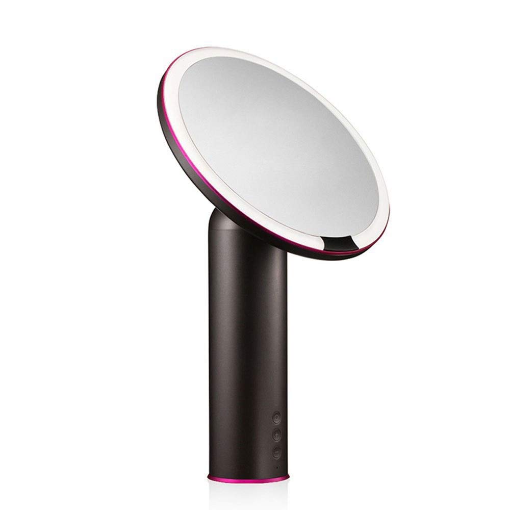 HEMFVSensor Lighted Makeup Vanity Mirror 8" Round, 7X Magnification with Brightness Control,Rechargeable and Dimmable Makeup Mirror with Lights
