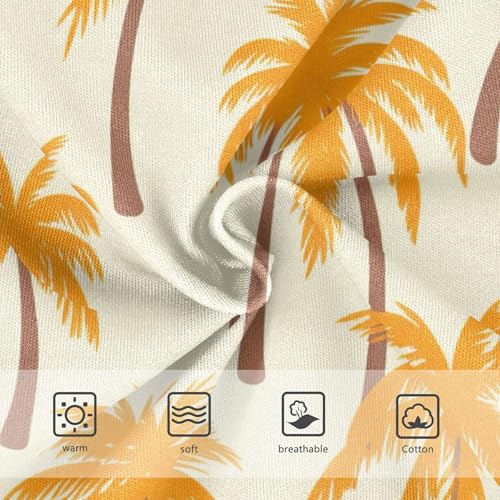 Palm Trees Brown Orange Leaves Toddlers Underwear Floral 2t Cotton Cute Panties Girl Flower Briefs Kids Undies3