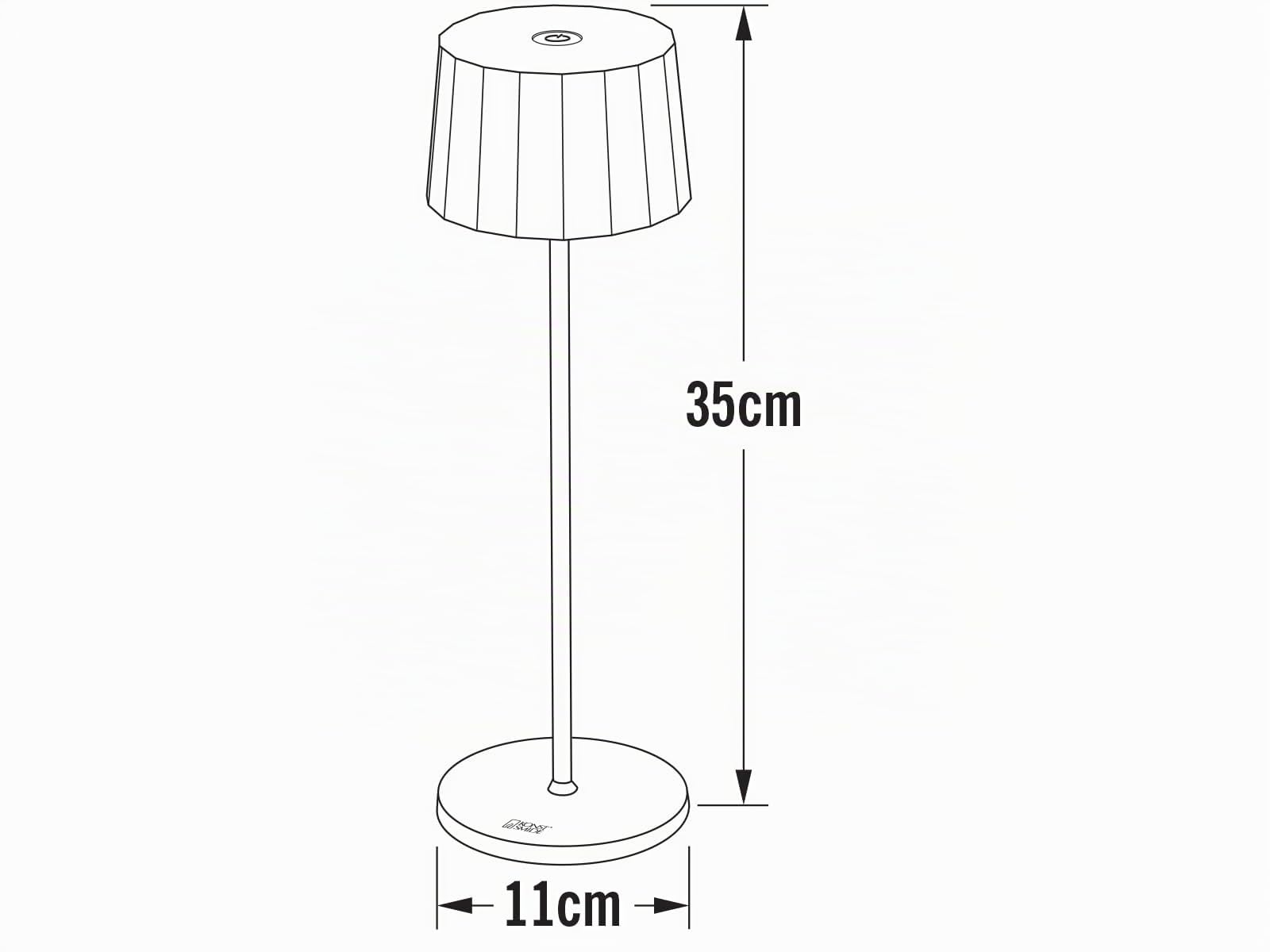 Konstsmide Tischleuchte Positano | weiss | Indoor/Outdoor | USB/Akku | 7813-250, 10 x 10 x 36 cm
