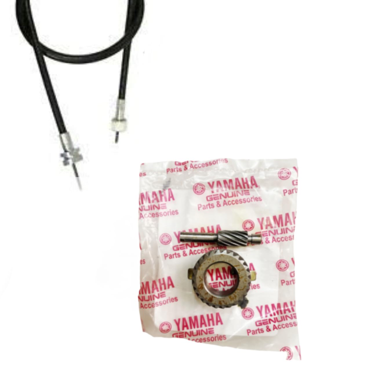 Road Religion® Combo Speedometer Worm/Garari and Speedometer Cable compatible with Yamahaa RX100/RX135/RXG135 - Replacement (Original)