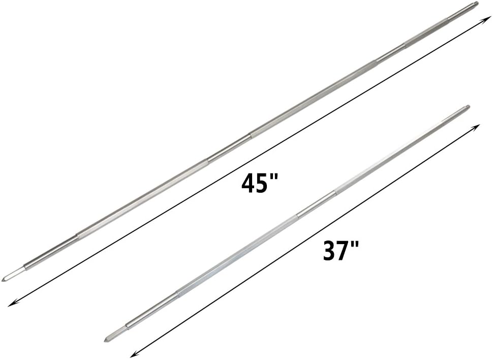 onlyfire 37-45'' x 1/2'' Universal Hexagon 304 Stainless Steel Grill Rotisserie Spit Rod