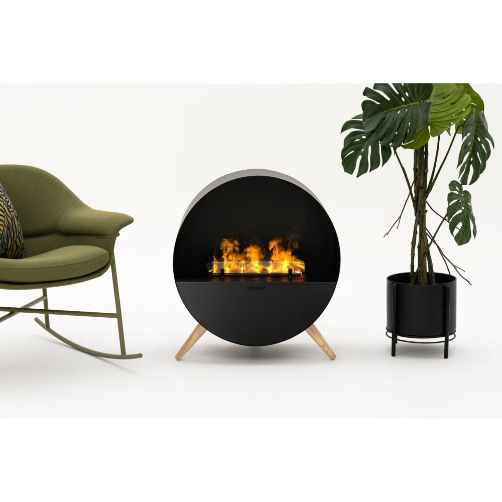 Planika Misty Chimenea eléctrica Independiente Moderna de Vapor de Agua con tecnología LED - Efecto de Llama verdadera, Ideal para la Sala de Estar