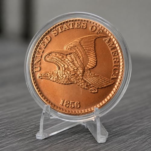 Image of 1856 Flying Eagle Cent Design 1 oz Pure .999 Copper Round Collectible Jumbo 39mm Coin in Capsule - COA by Heavenly Metals